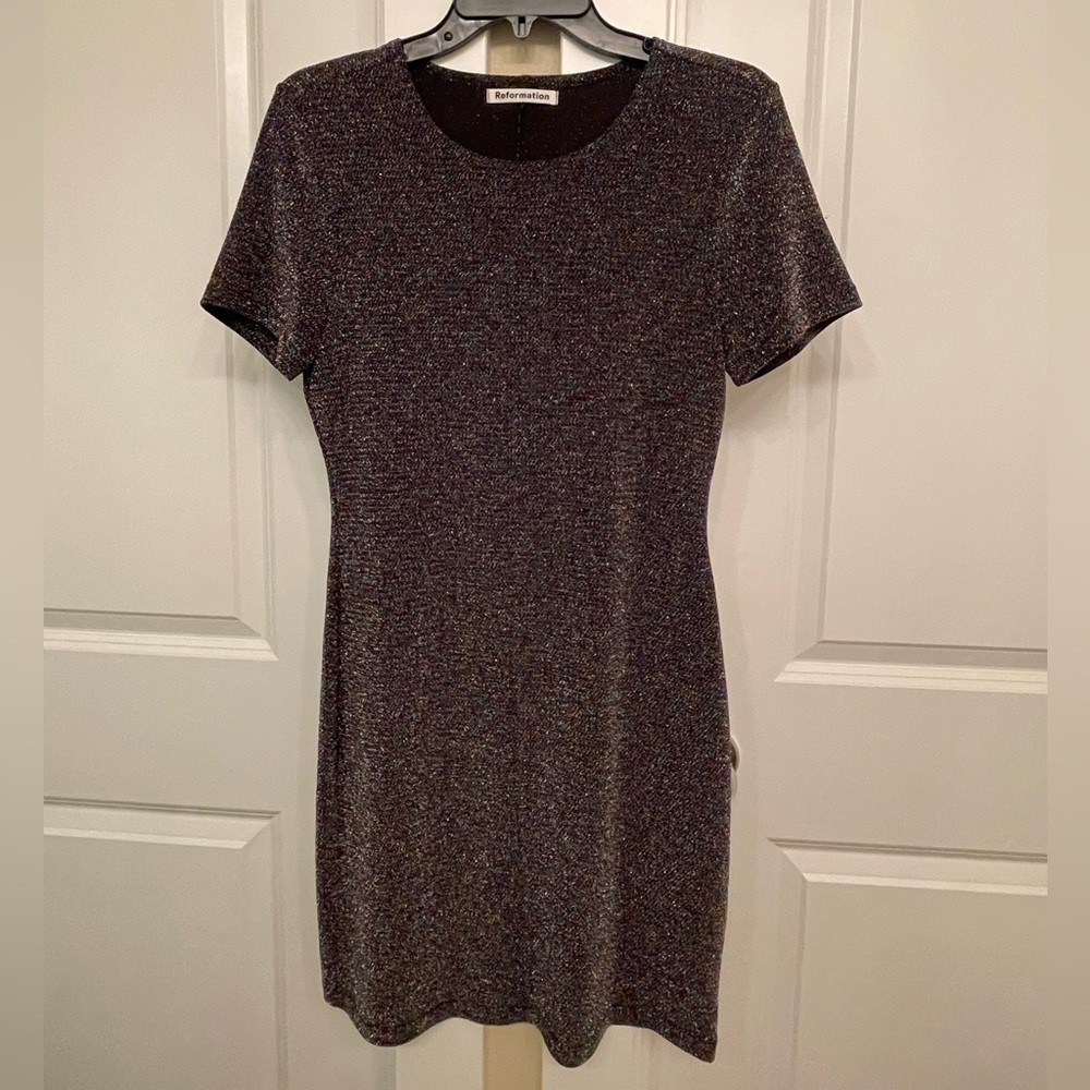 Reformation Amina Dress - Rainbow Sparkle